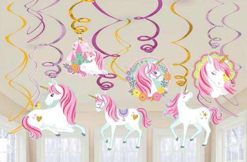Unicorn Magic Hanging Swirls